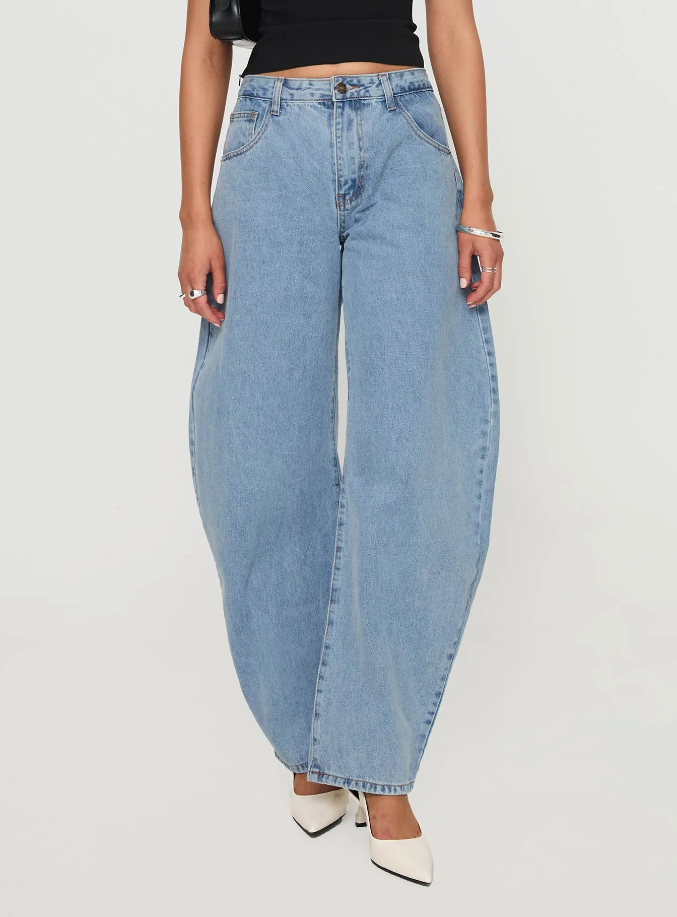 Horseshoe Jeans Washed Blue sold by Princess Polly product image thumbnail 2