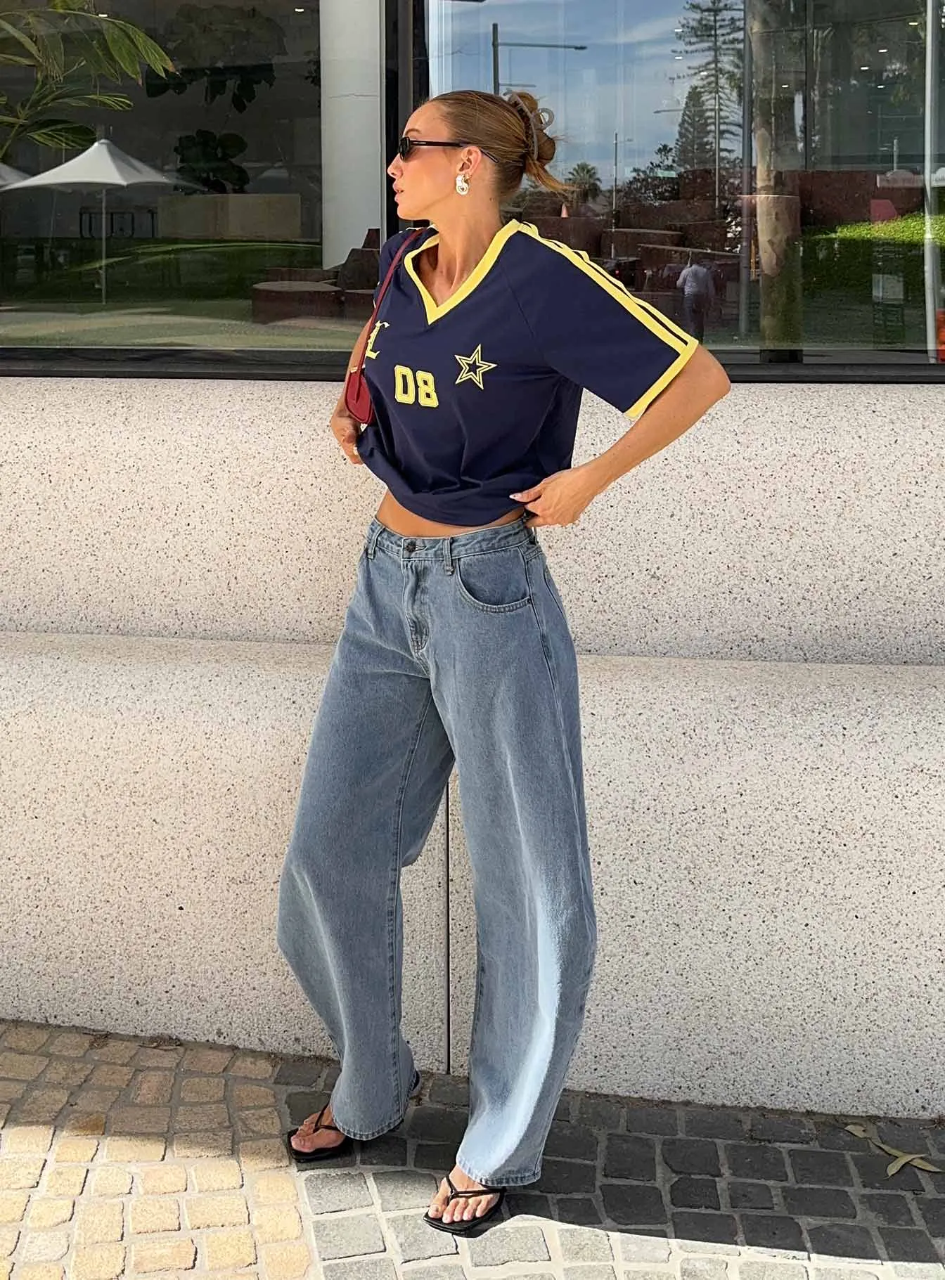 Horseshoe Jeans Washed Blue sold by Princess Polly