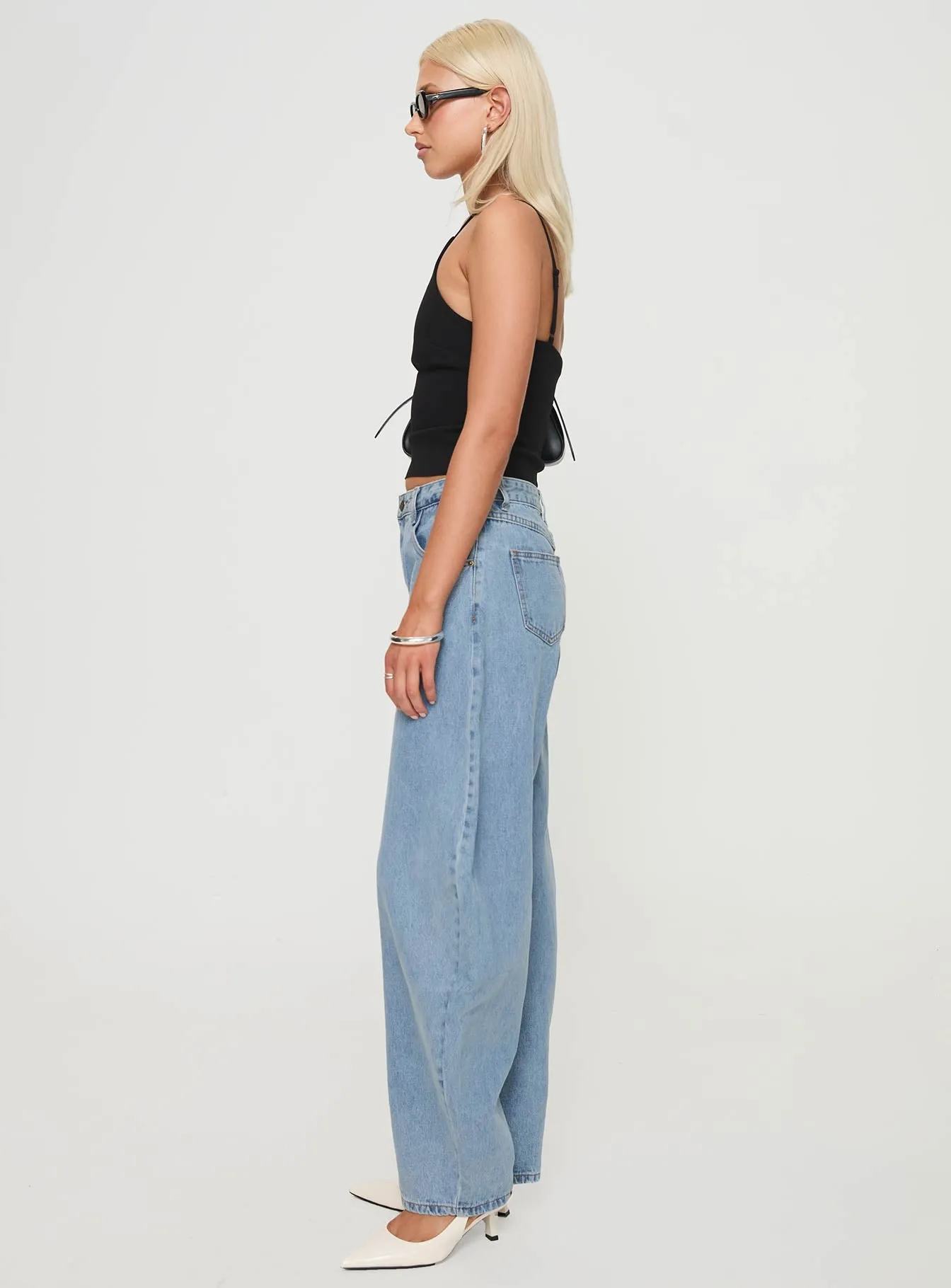 Horseshoe Jeans Washed Blue sold by Princess Polly product image thumbnail 4