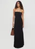 Yahir Strapless Maxi Dress Black sold by Princess Polly