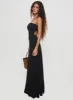 Yahir Strapless Maxi Dress Black sold by Princess Polly