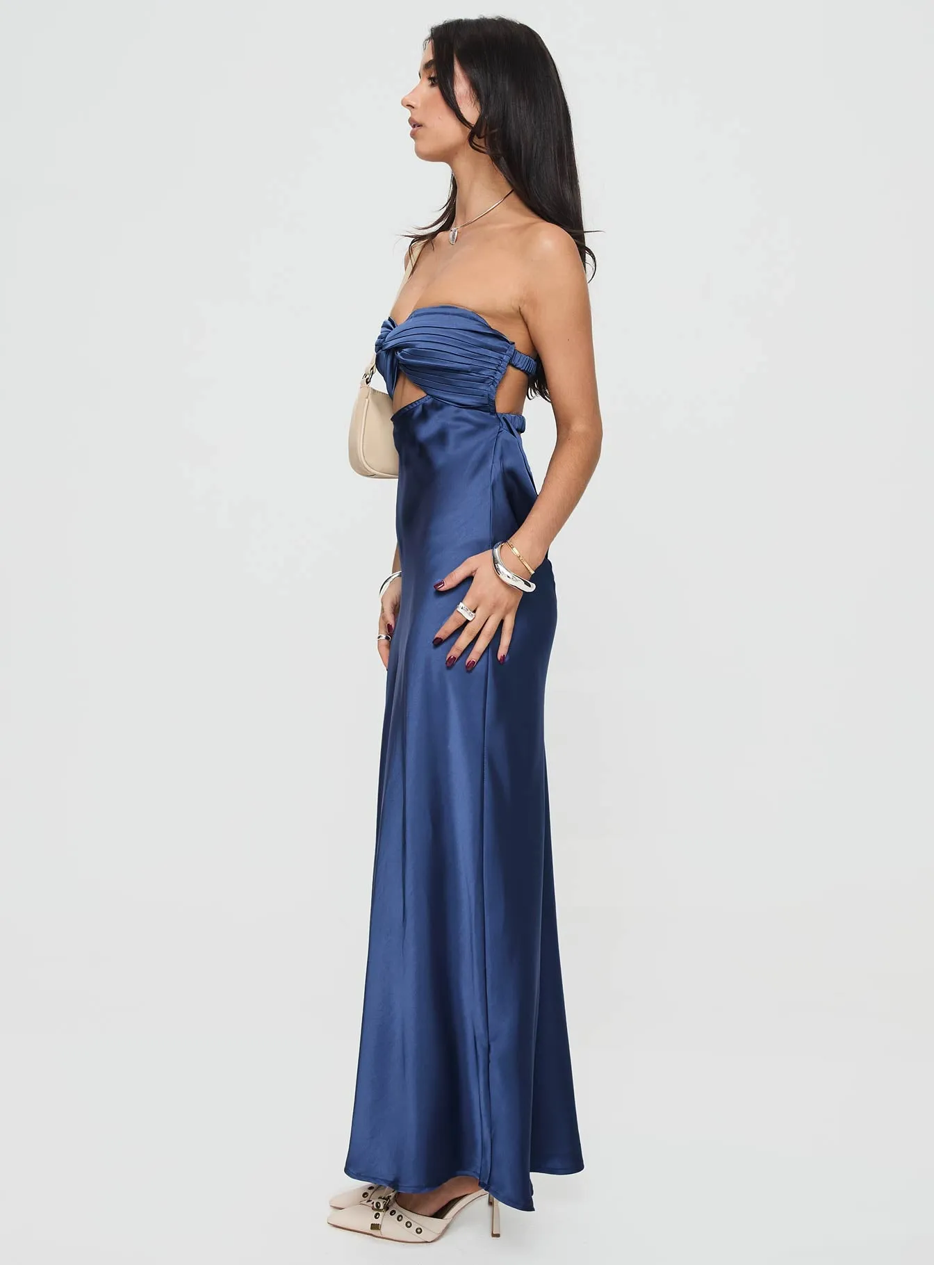 Faviola Strapless Maxi Dress Blue sold by Princess Polly product image thumbnail 3