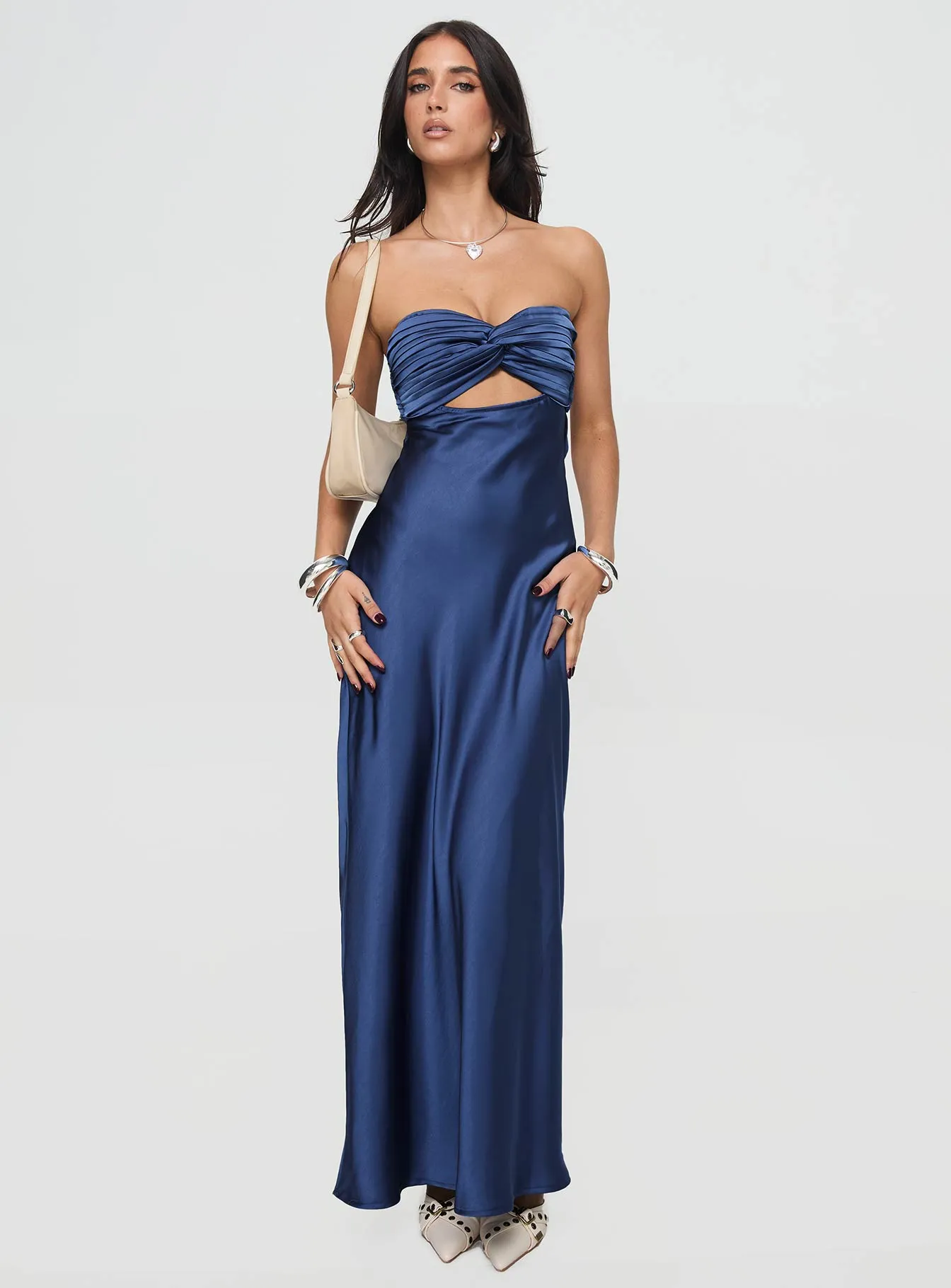 Faviola Strapless Maxi Dress Blue sold by Princess Polly product image thumbnail 2