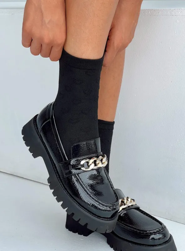 Worley Socks Black sold by Princess Polly