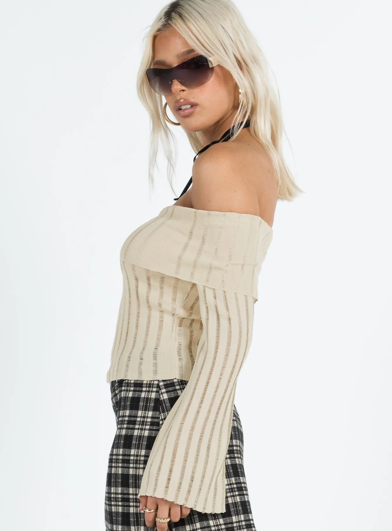 Sorrel Off The Shoulder Top Cream sold by Princess Polly product image thumbnail 4