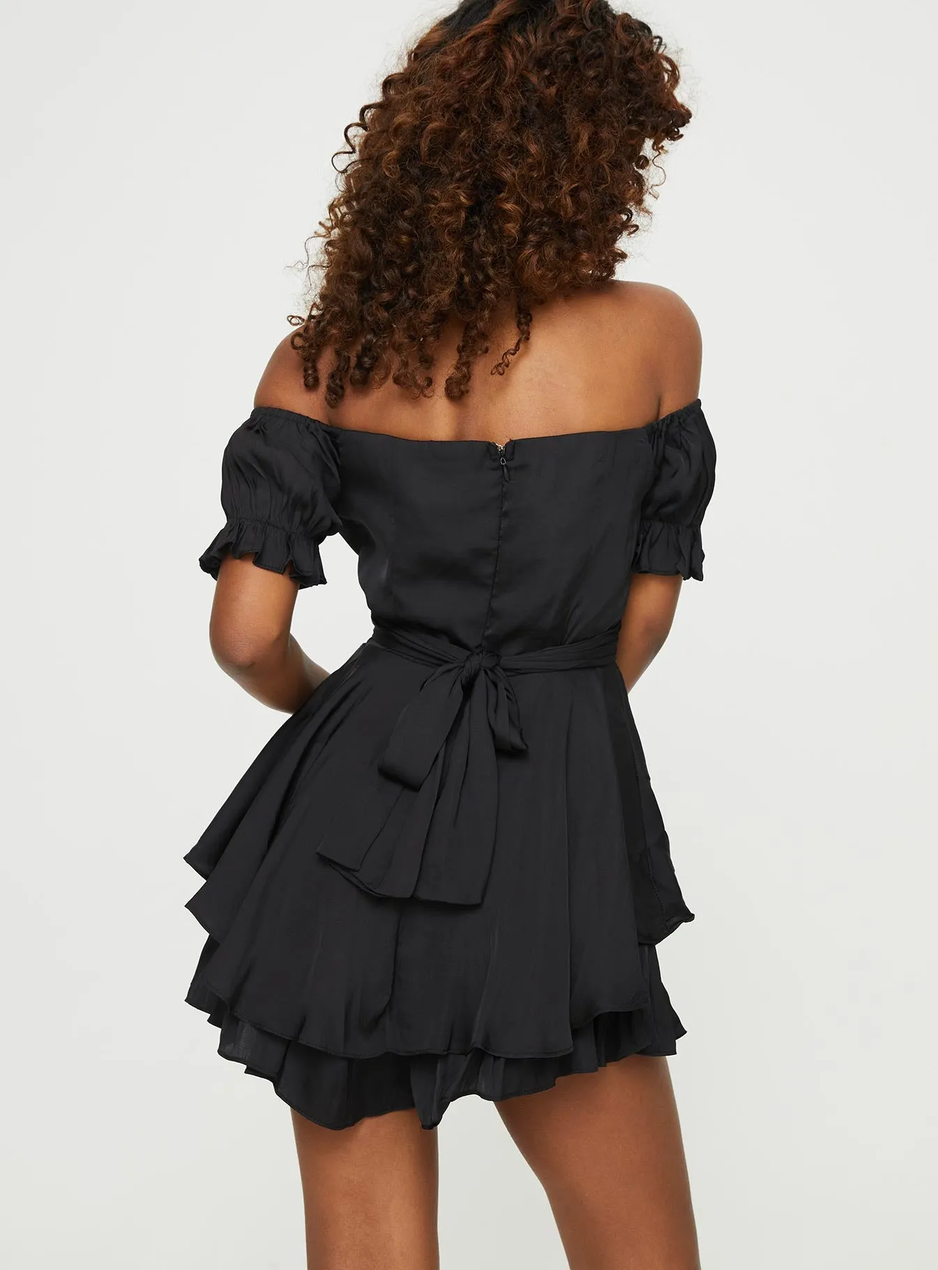 Poppins Off Shoulder Romper Black sold by Princess Polly product image thumbnail 5