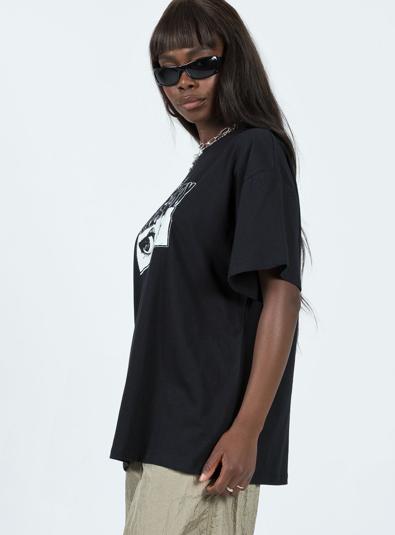 House Of Mystery Oversized Tee Black sold by Princess Polly product image thumbnail 4