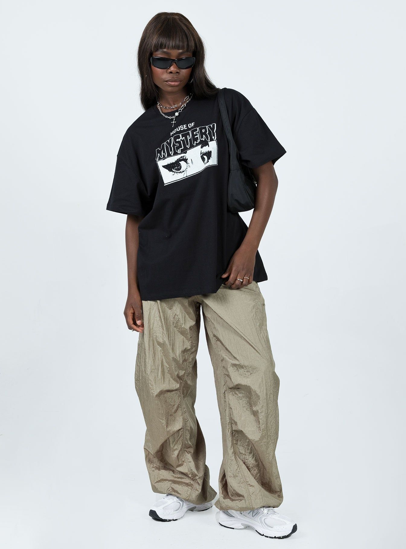 House Of Mystery Oversized Tee Black sold by Princess Polly product image thumbnail 3