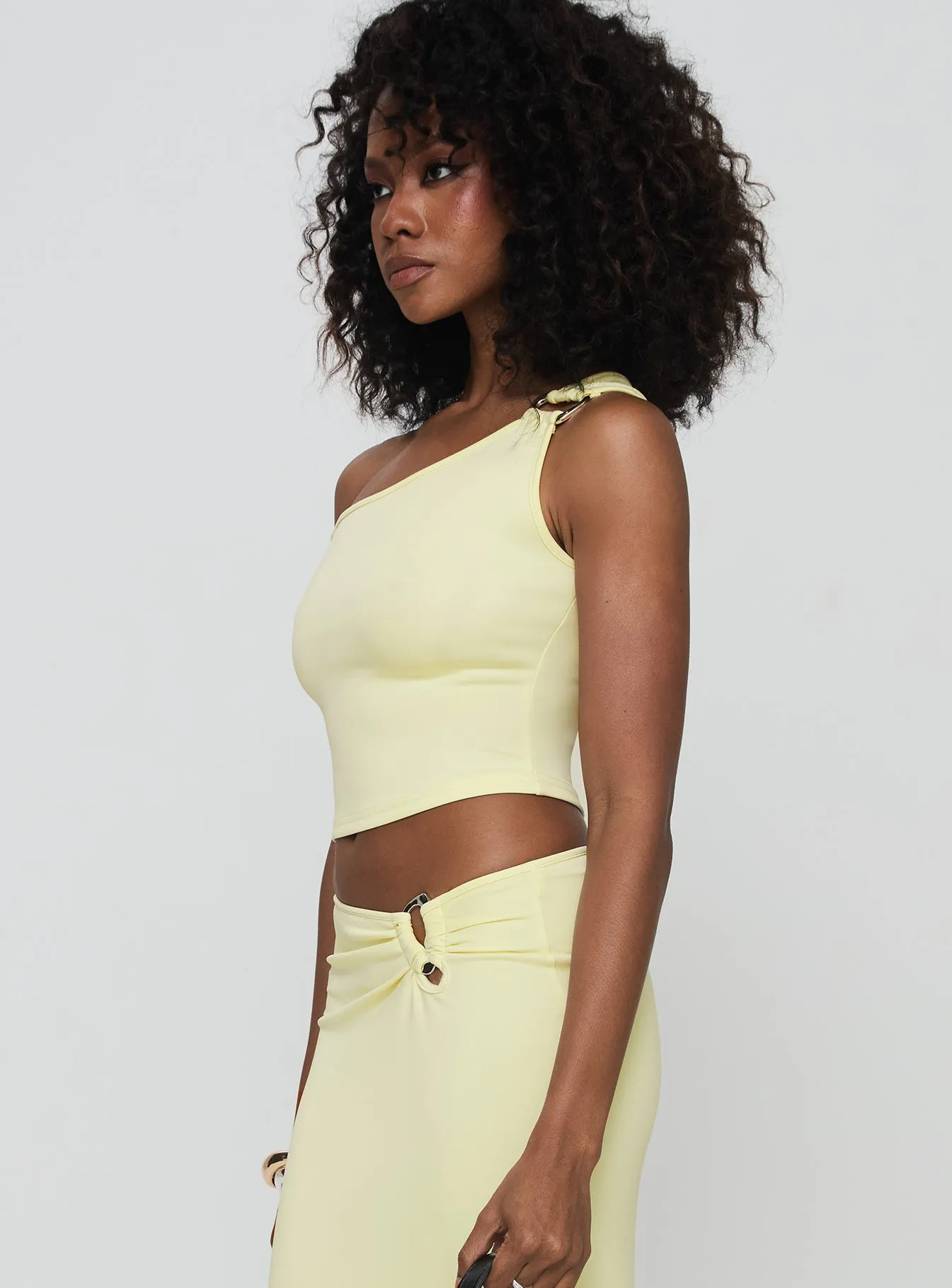 Rios One Shoulder Top Cream sold by Princess Polly product image thumbnail 4