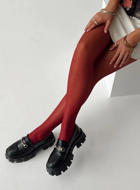 Corthay Stockings Maroon made by Princess Polly