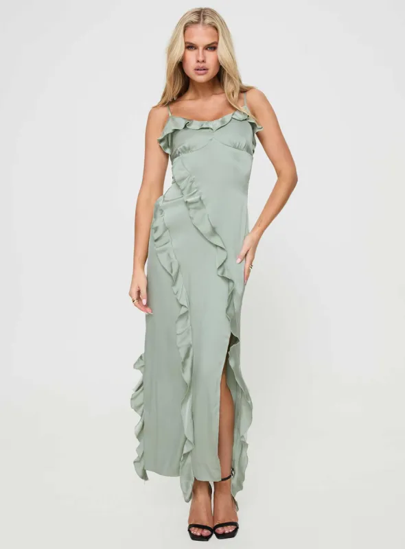 Branwell Maxi Dress Sage sold by Princess Polly
