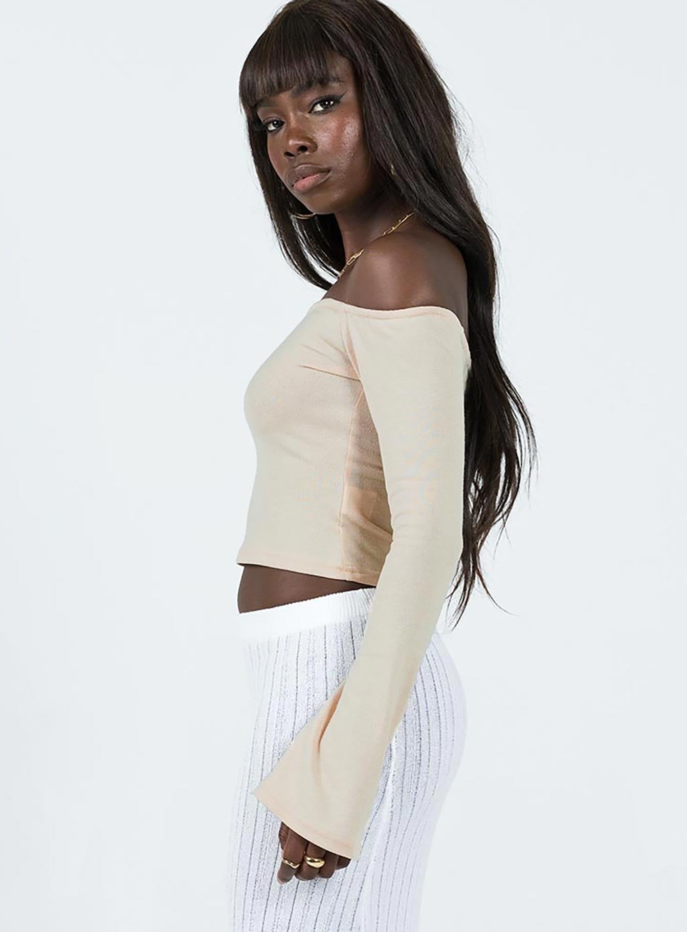 Florette Off Shoulder Top Cream sold by Princess Polly product image thumbnail 3