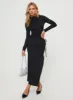 Barrows Long Sleeve Maxi Dress Black sold by Princess Polly