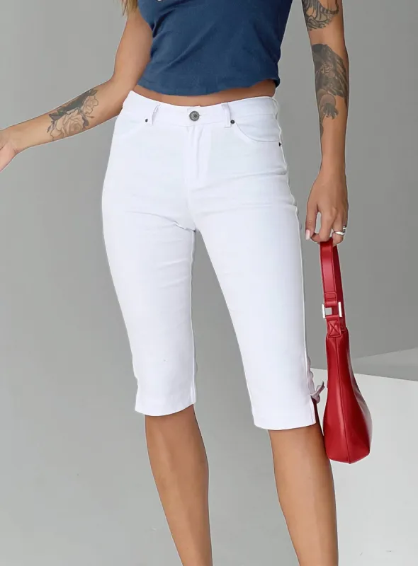 Meet Me Capri Pants White sold by Princess Polly