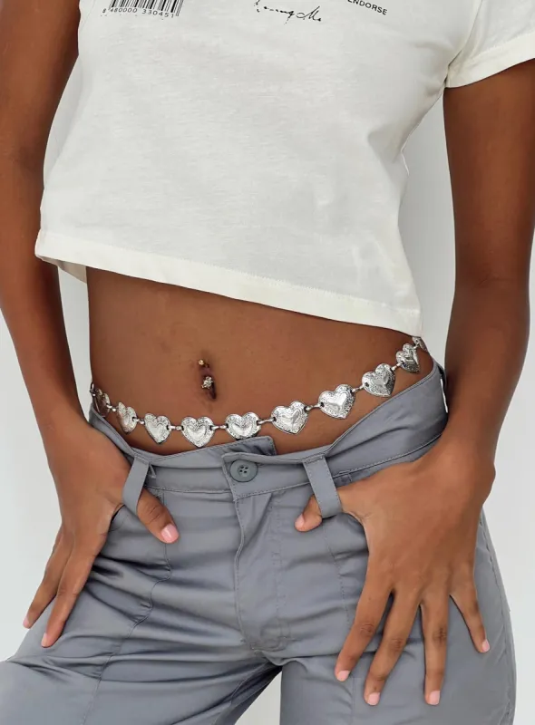Maryanne Chain Belt Silver sold by Princess Polly