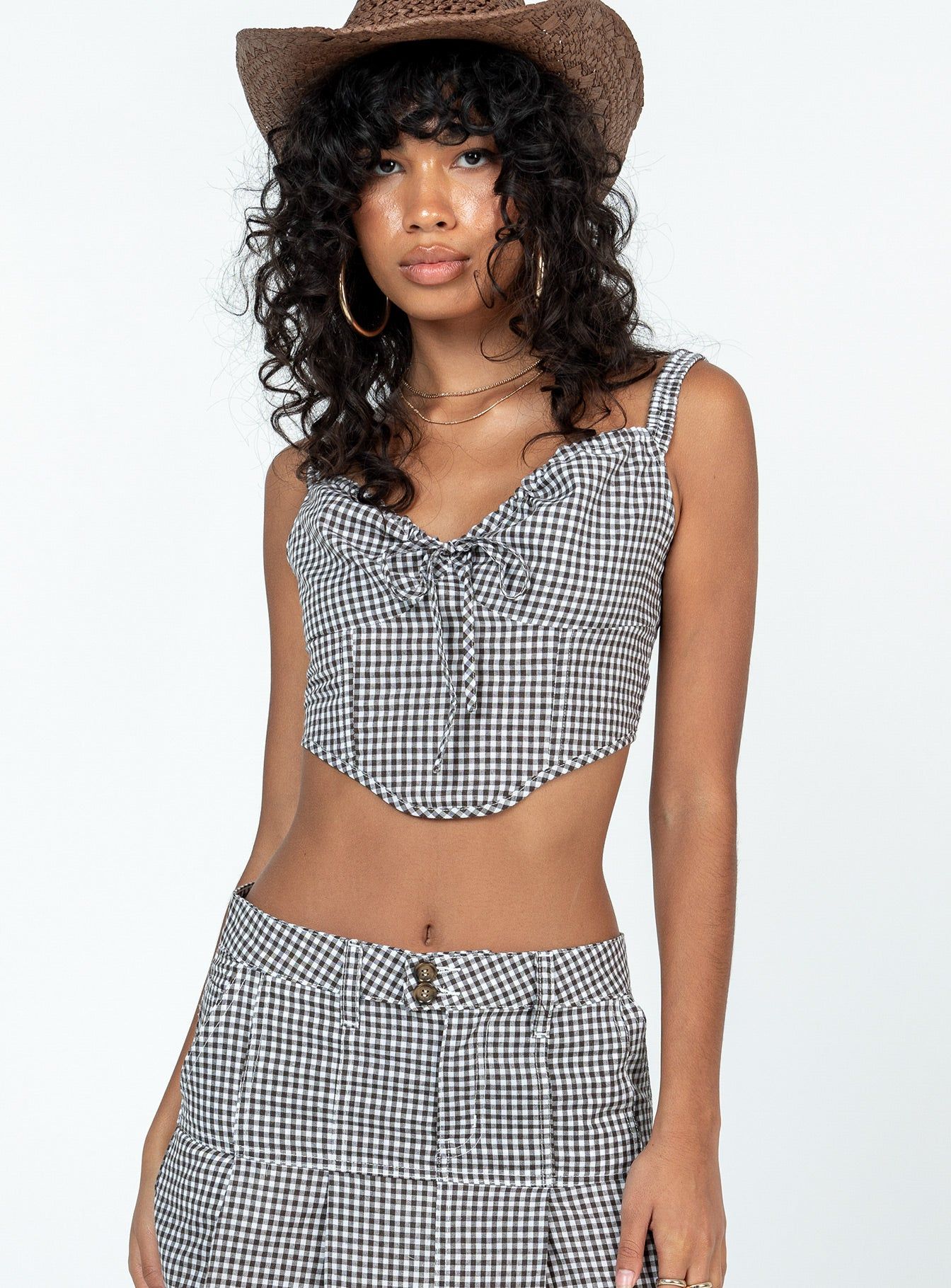 Alton Check Corset Multi sold by Princess Polly product image thumbnail 2