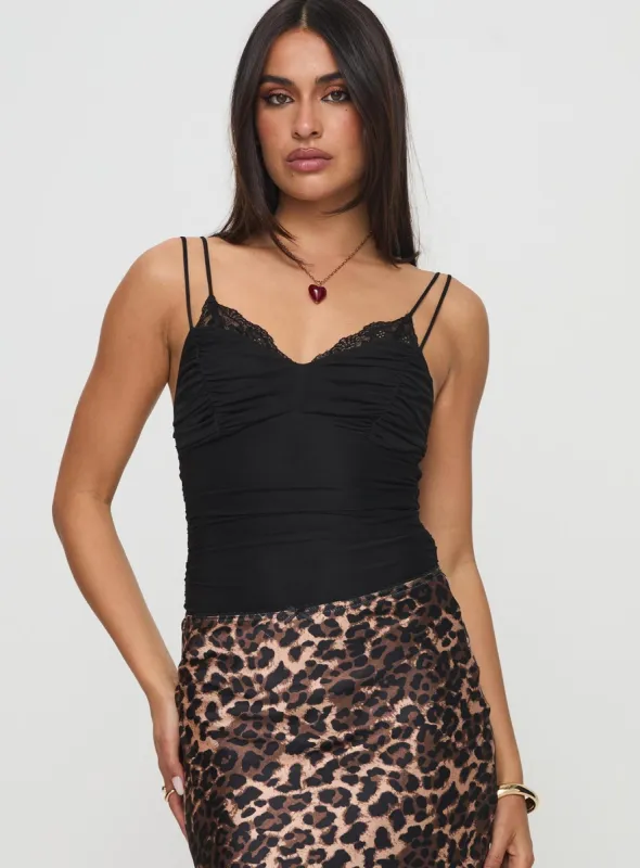 Corella Bodysuit Black sold by Princess Polly