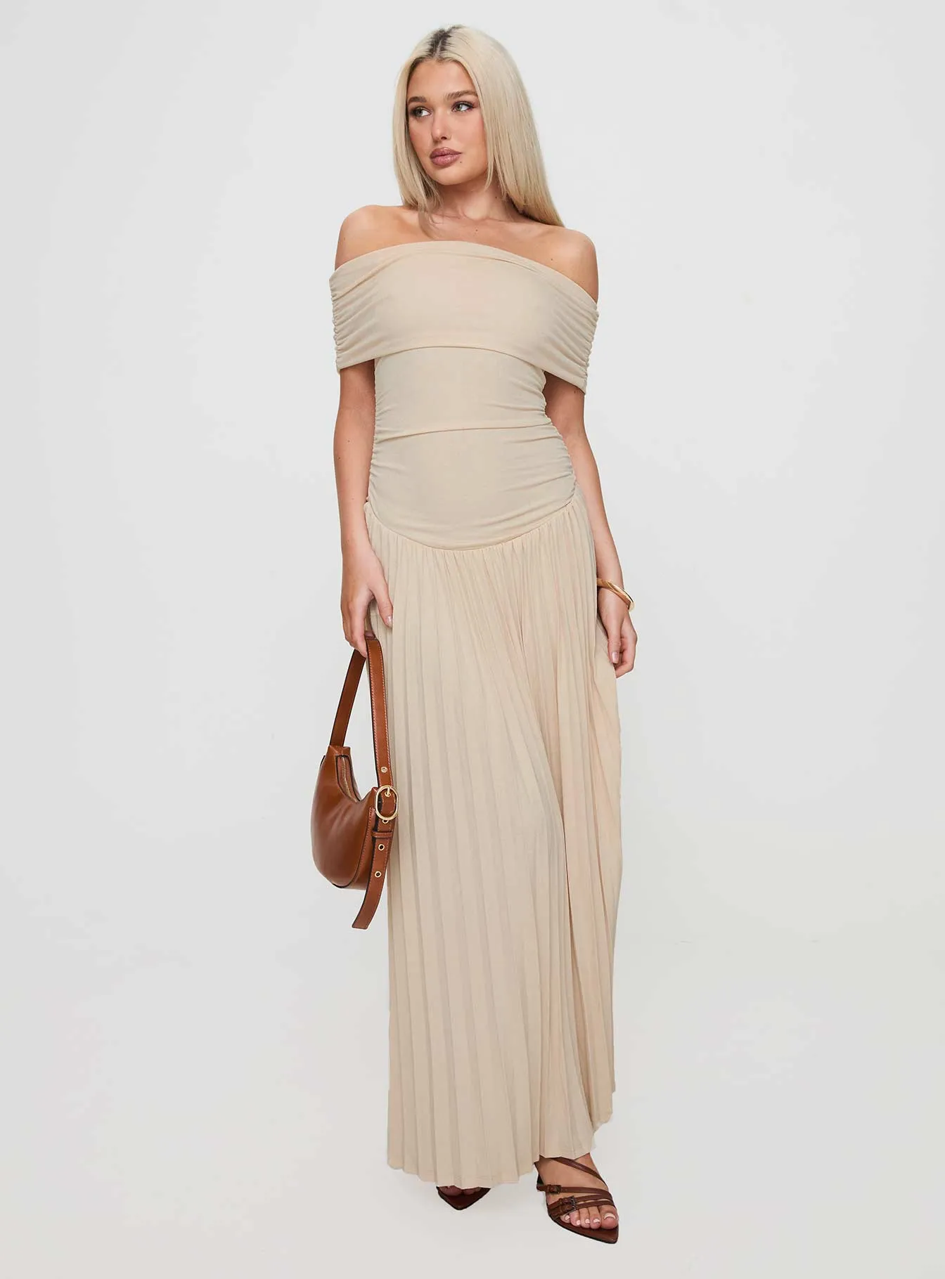Field Of Dreams Maxi Dress Oatmeal sold by Princess Polly product image thumbnail 2