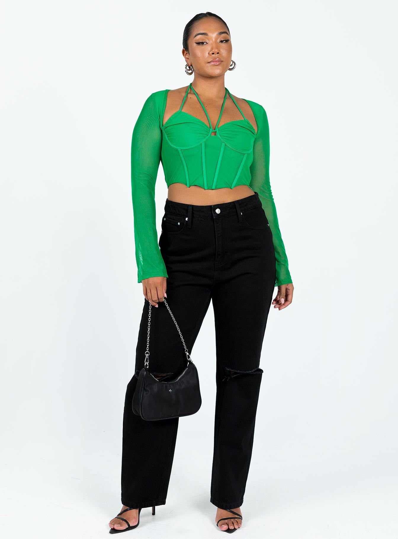 Stimpson Long Sleeve Top Green sold by Princess Polly product image thumbnail 3