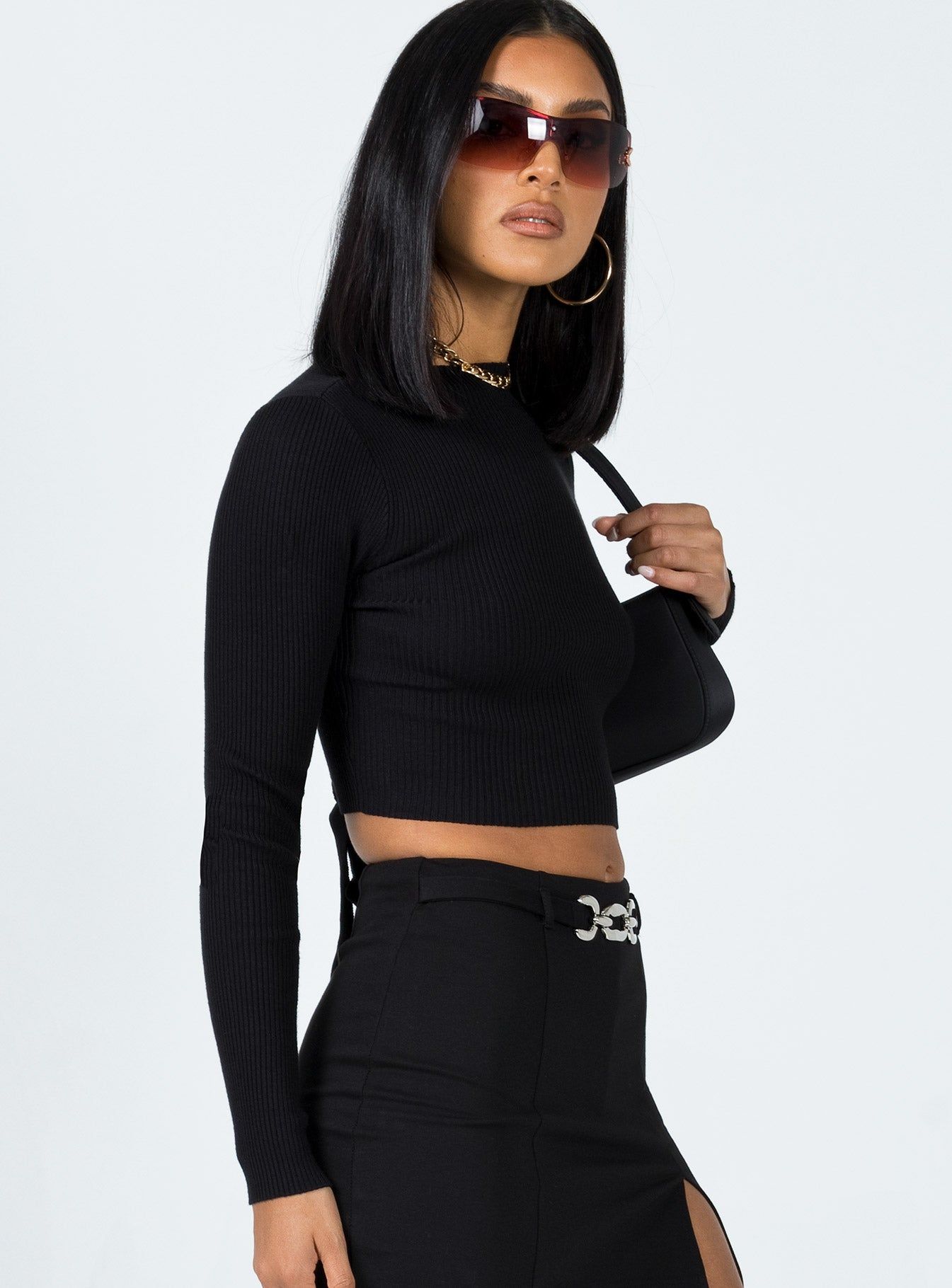 Arthur Long Sleeve Top Black sold by Princess Polly product image thumbnail 2