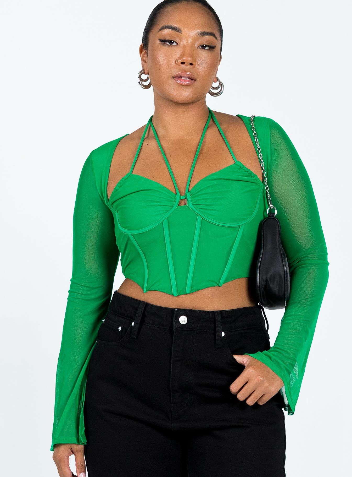 Stimpson Long Sleeve Top Green sold by Princess Polly product image thumbnail 2
