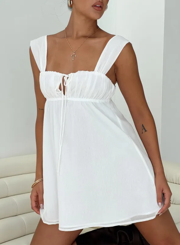Mooney Mini Dress White sold by Princess Polly