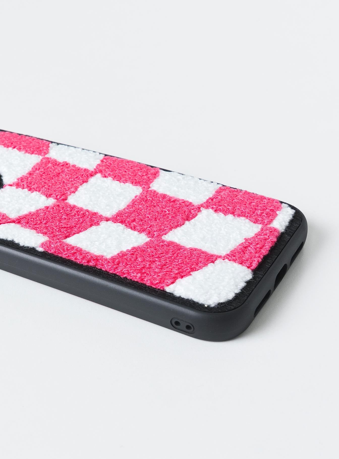 Avenue Check Textured iPhone Case Pink / White sold by Princess Polly product image thumbnail 3