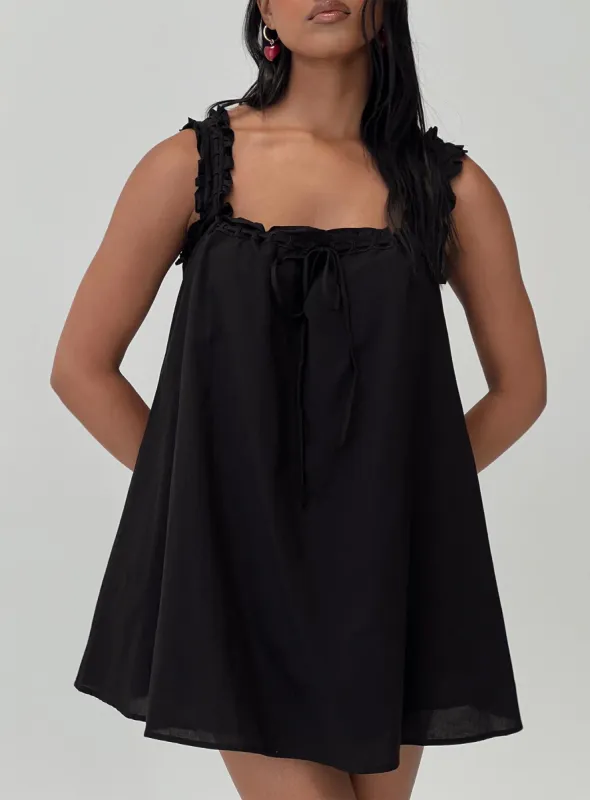 Swing Mini Dress Black sold by Princess Polly