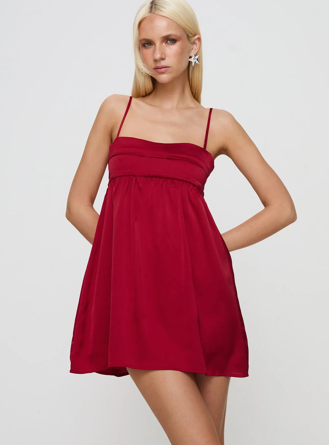 Ortega Mini Dress Red sold by Princess Polly product image thumbnail 2