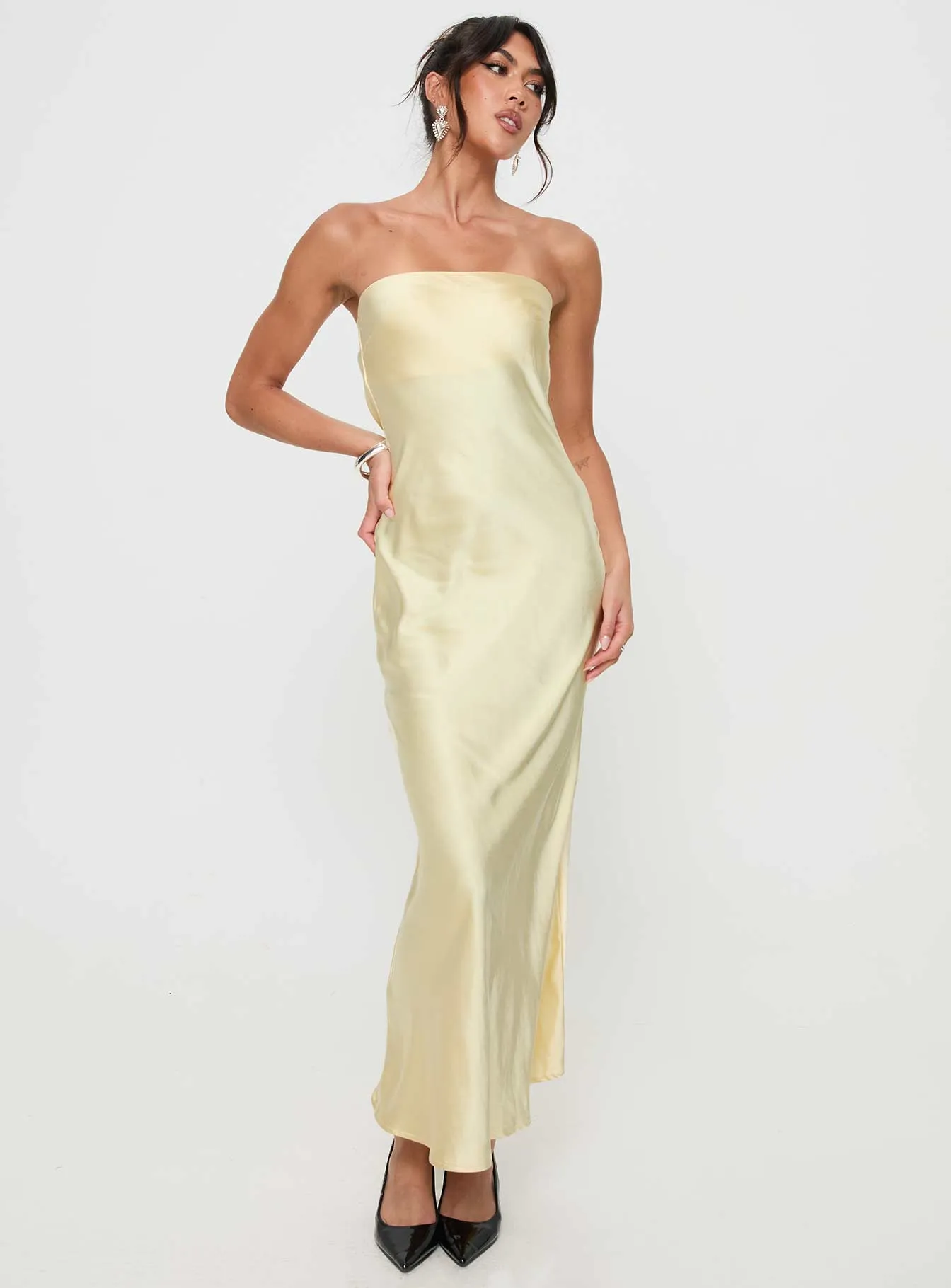 Haley Maxi Dress Yellow sold by Princess Polly product image thumbnail 3