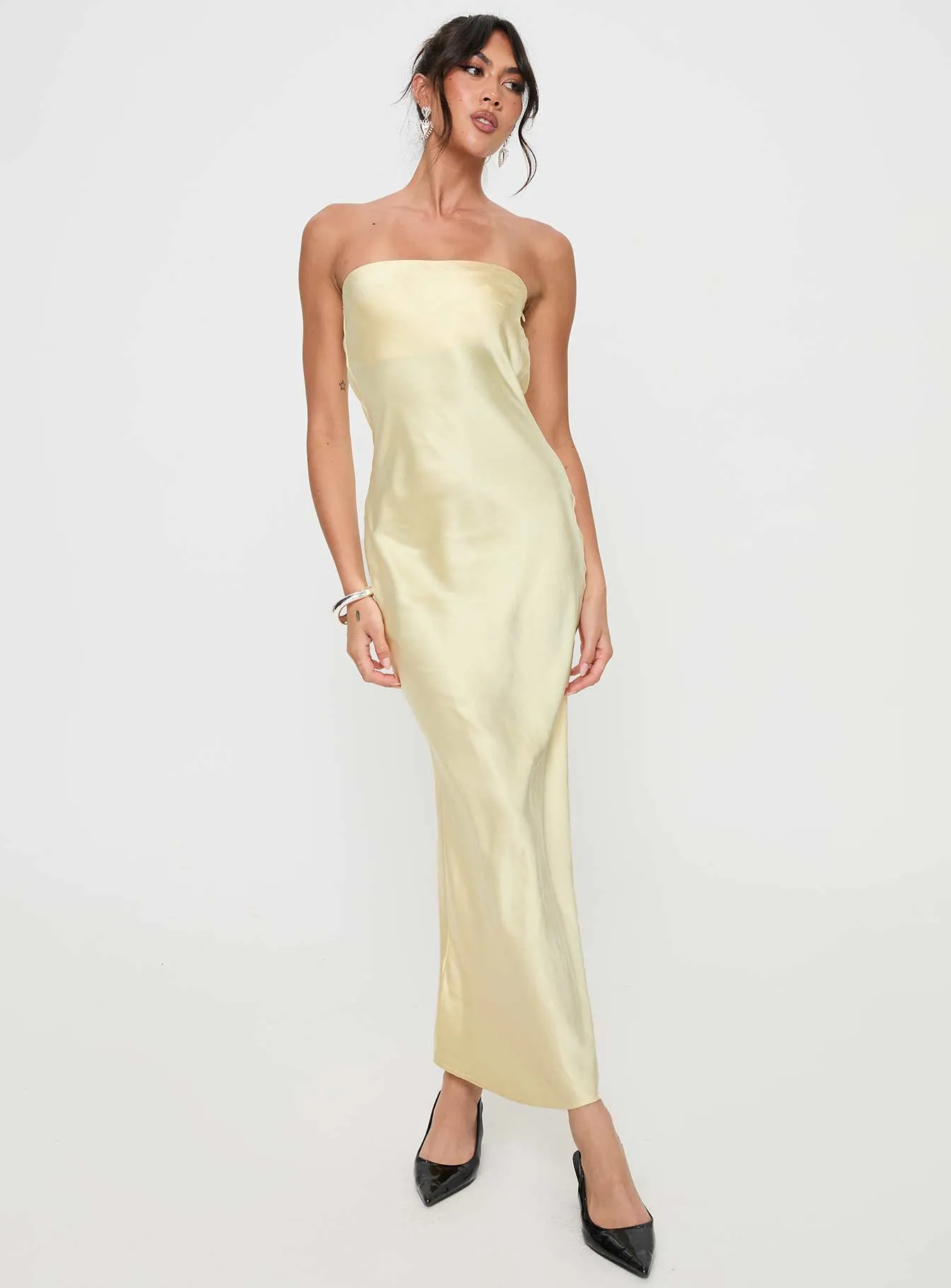 Haley Maxi Dress Yellow sold by Princess Polly product image thumbnail 2