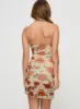 Dimitrios Strapless Mini Dress Yellow / Red Floral sold by Princess Polly