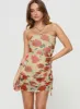 Dimitrios Strapless Mini Dress Yellow / Red Floral sold by Princess Polly