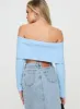 Hardele Off The Shoulder Top Blue sold by Princess Polly