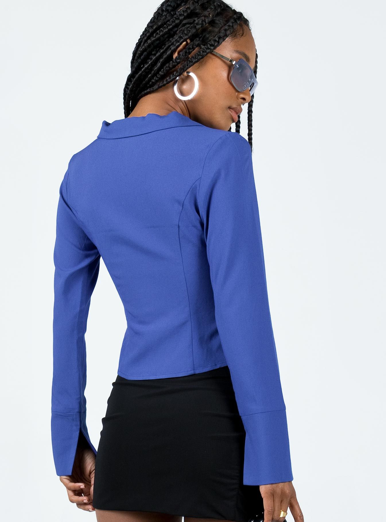 Lida Long Sleeve Top Blue sold by Princess Polly product image thumbnail 5