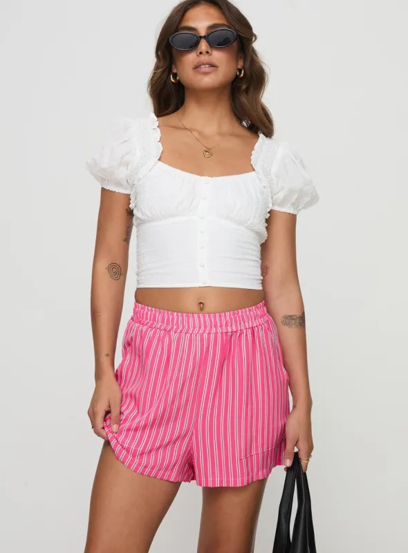 Miragea Shorts Hot Pink Stripe sold by Princess Polly