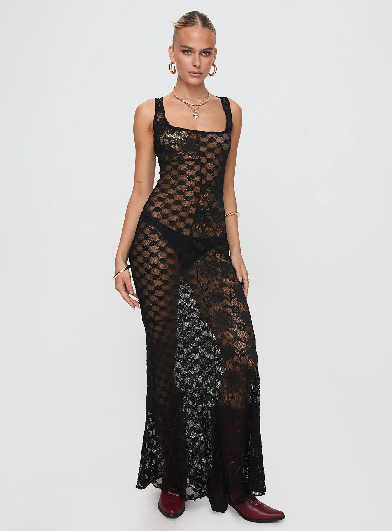 Zhara Lace Dress Black sold by Princess Polly product image thumbnail 3