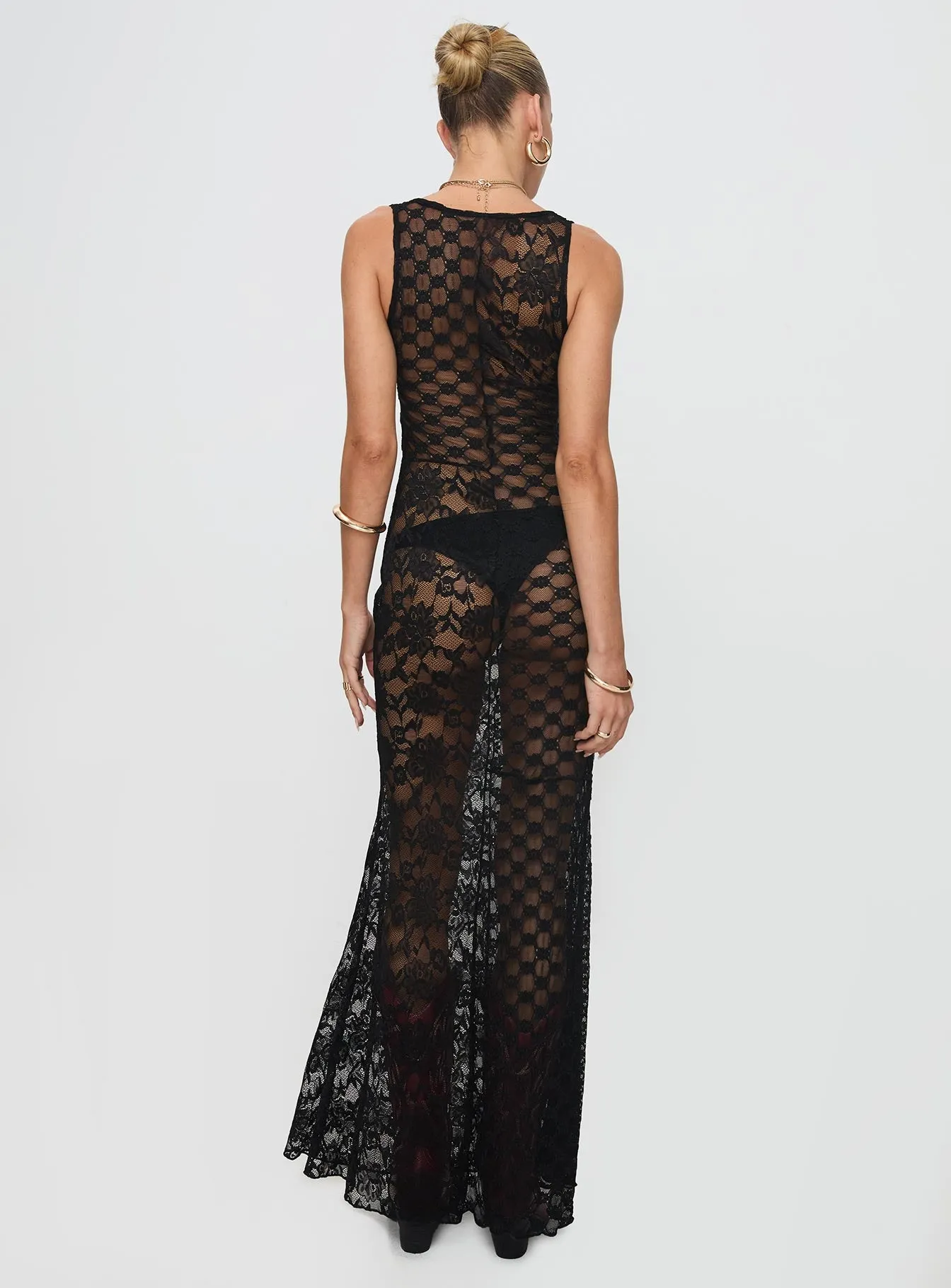 Zhara Lace Dress Black sold by Princess Polly product image thumbnail 5