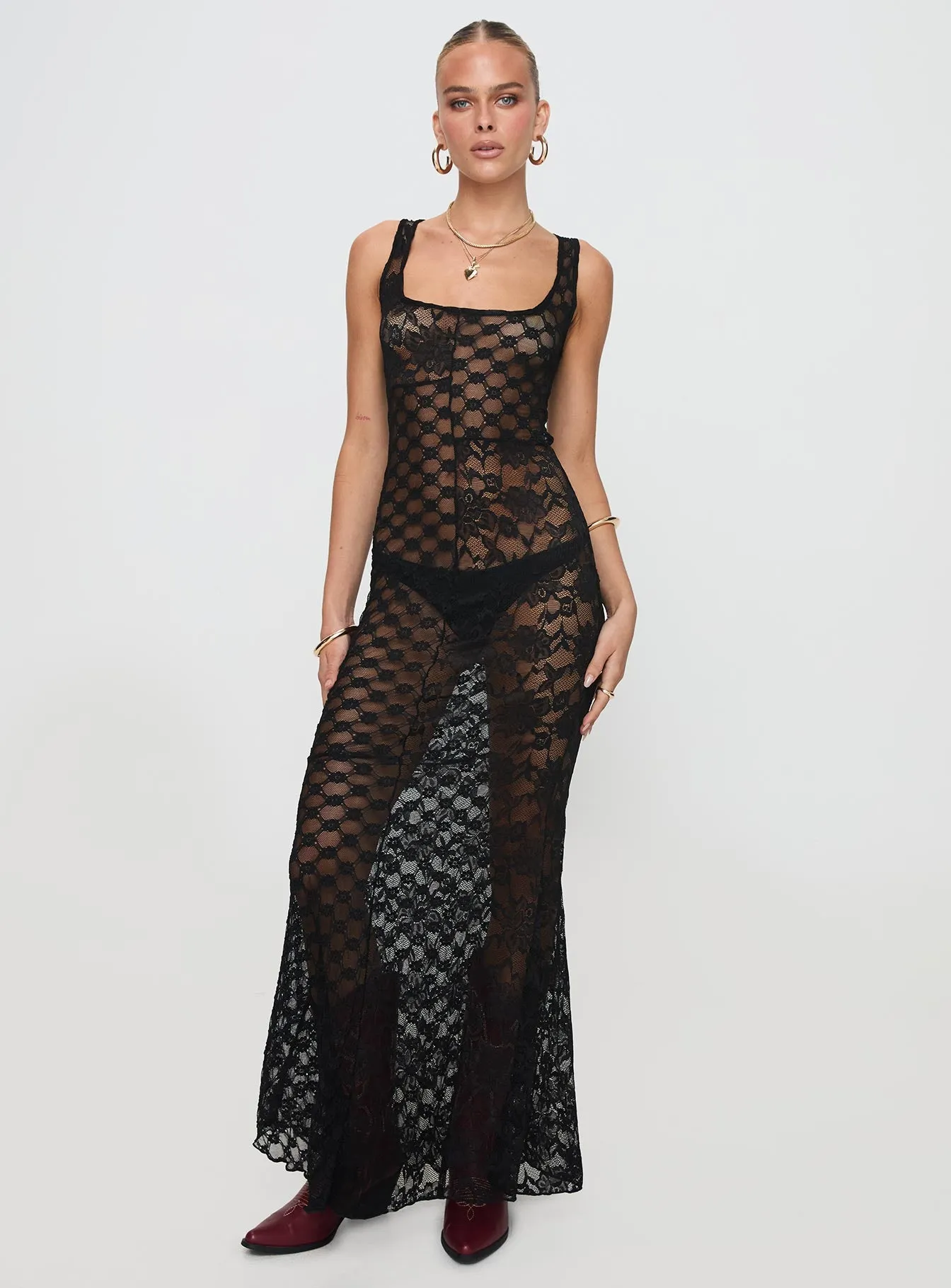 Zhara Lace Dress Black sold by Princess Polly product image thumbnail 2