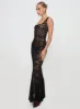 Zhara Lace Dress Black sold by Princess Polly