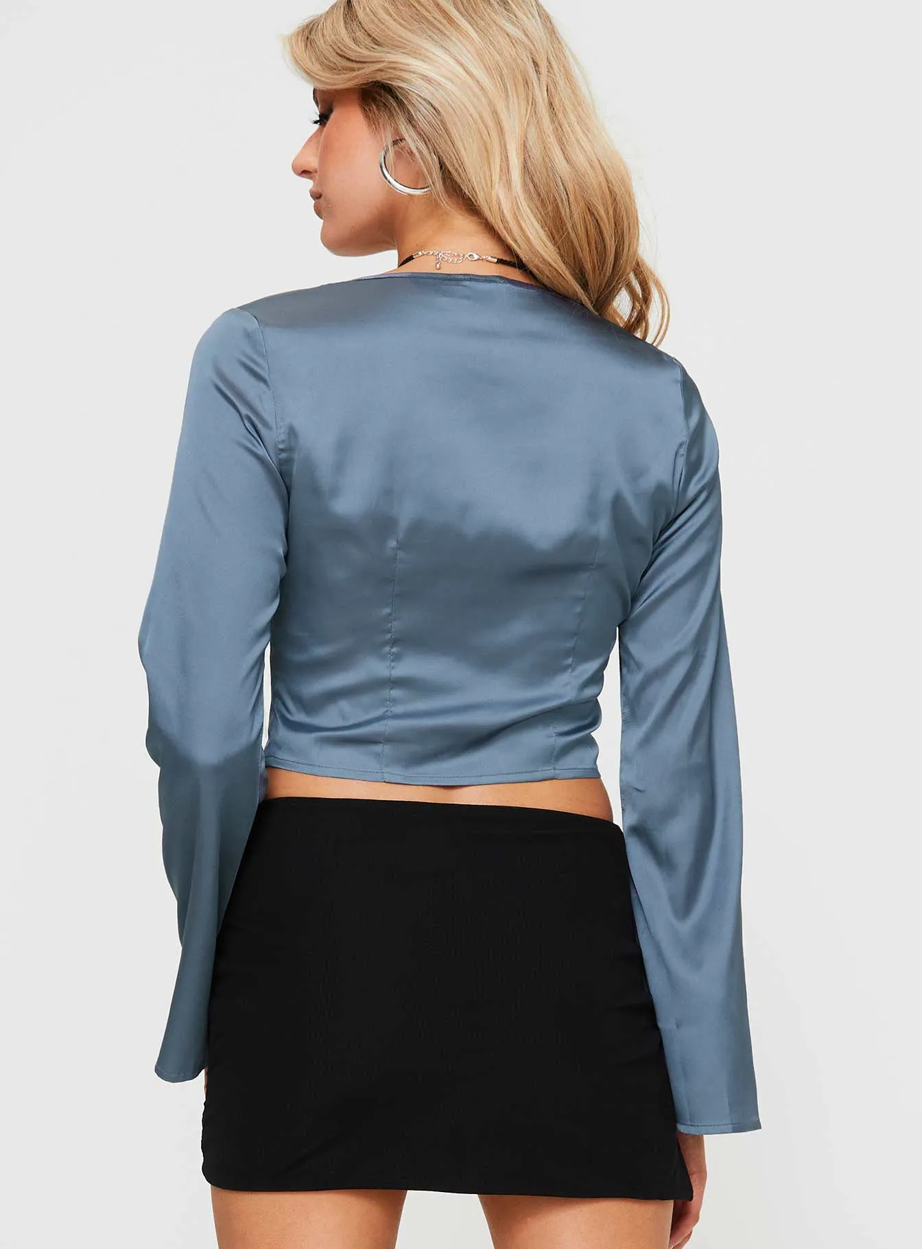 Brunner Long Sleeve Top Blue sold by Princess Polly product image thumbnail 4
