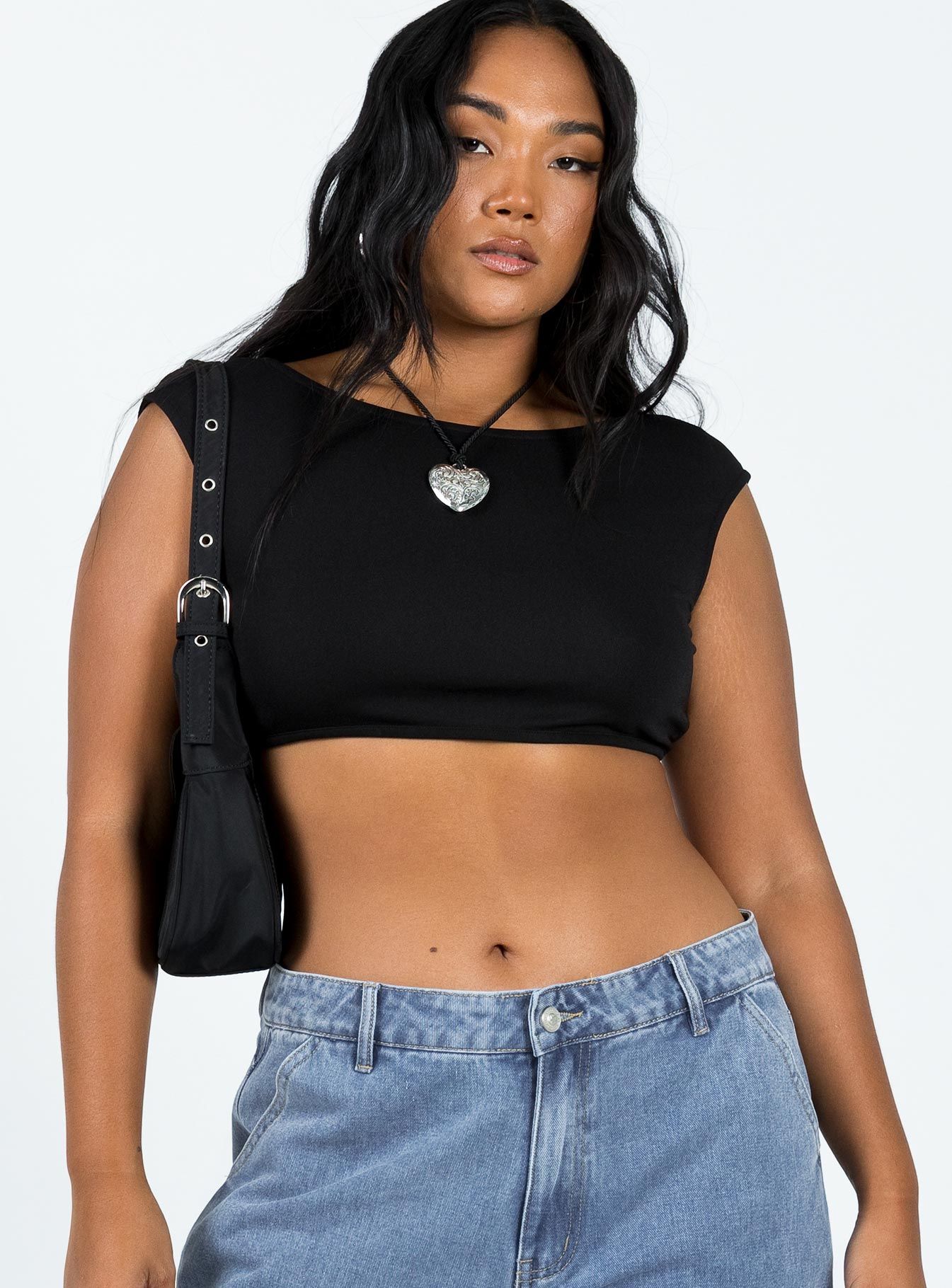 Pasadena Crop Top Black sold by Princess Polly product image thumbnail 2