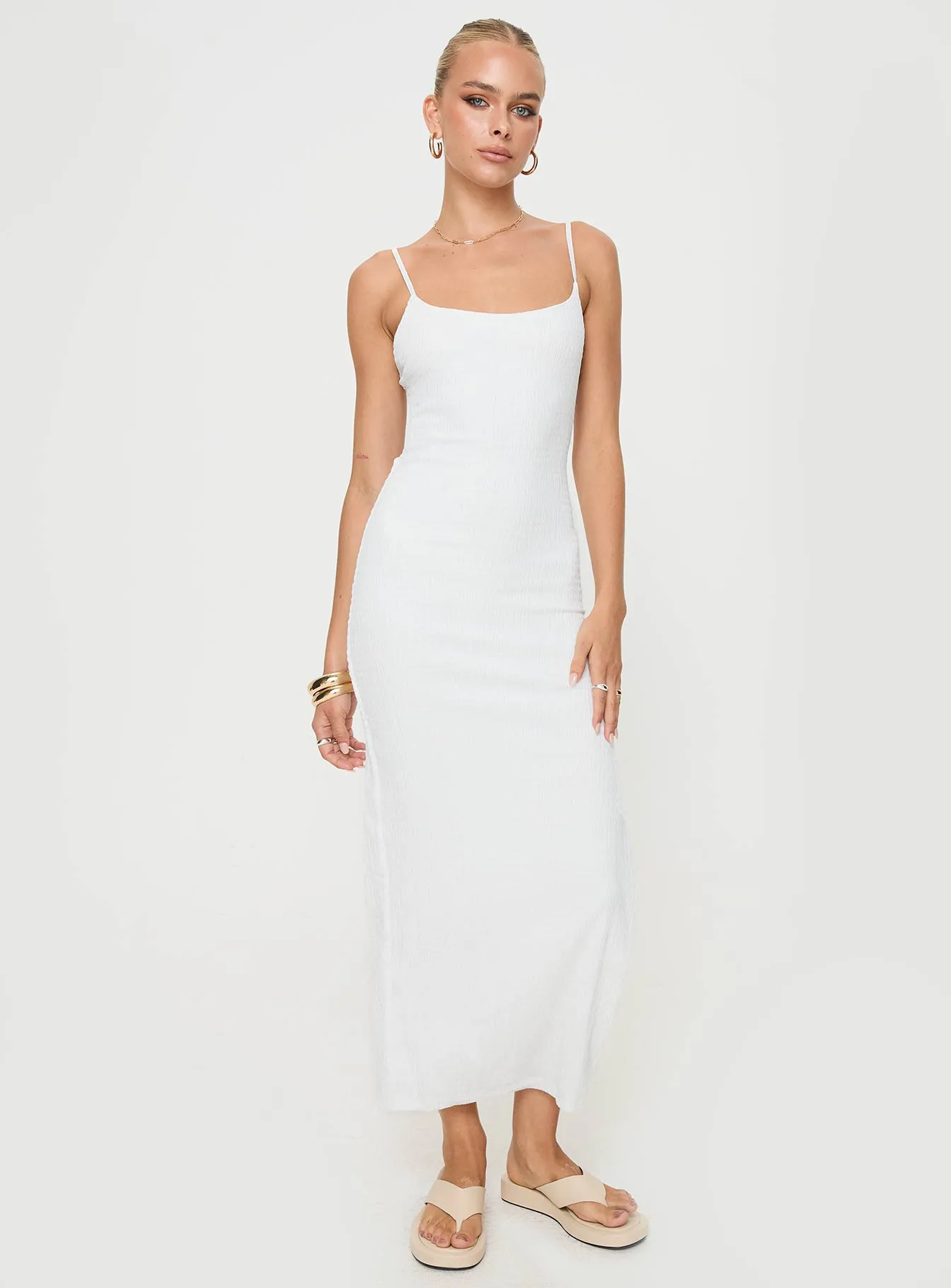 Elestria Maxi Dress White sold by Princess Polly product image thumbnail 3