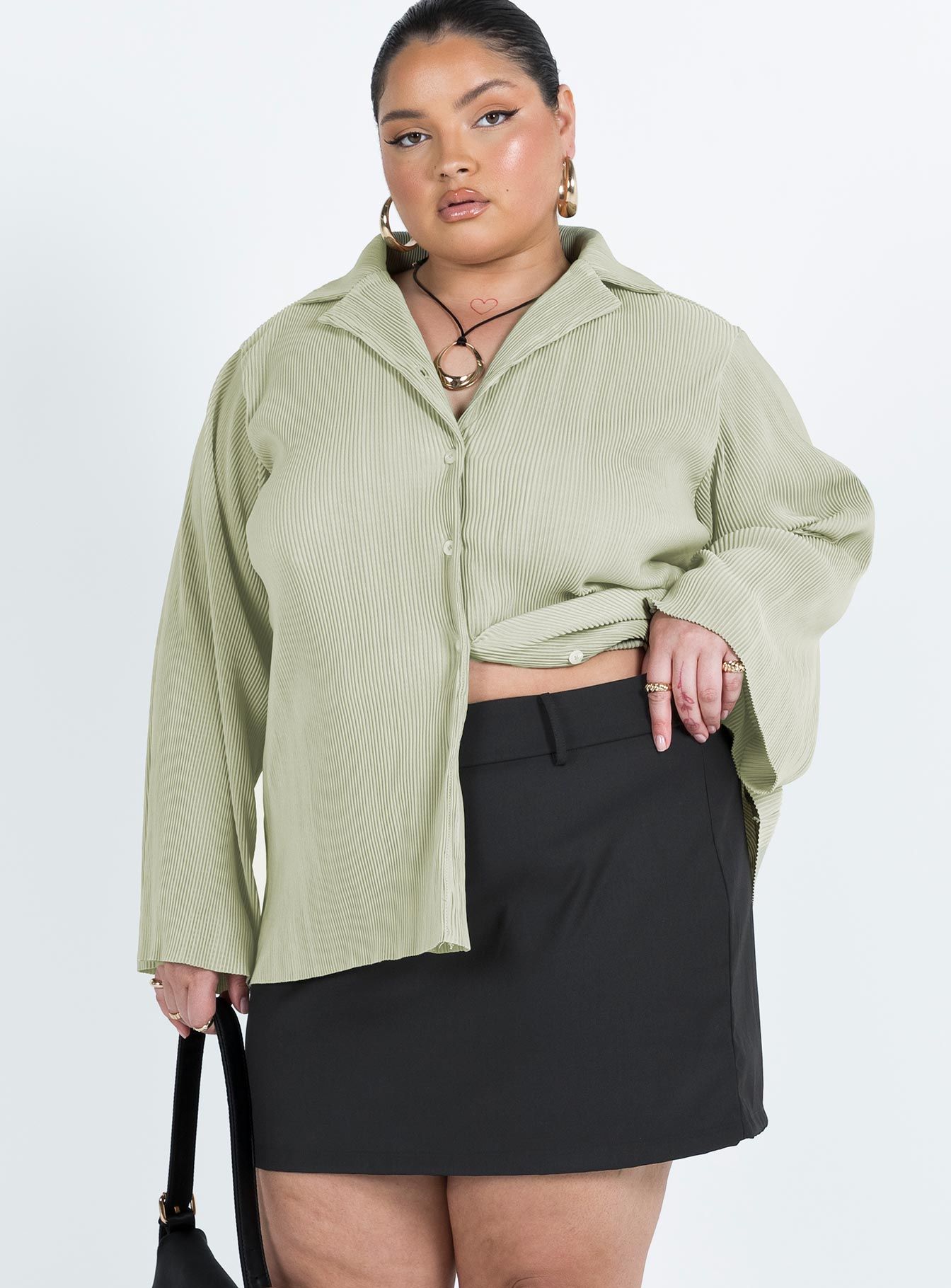 Adam Mini Skirt Black Curve sold by Princess Polly product image thumbnail 2