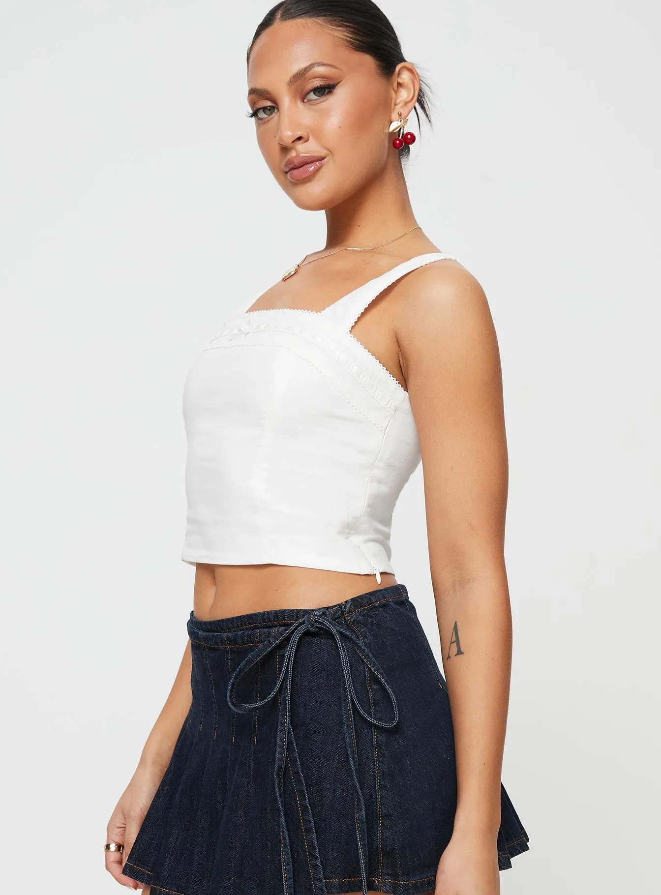 Weavery Top White sold by Princess Polly product image thumbnail 4