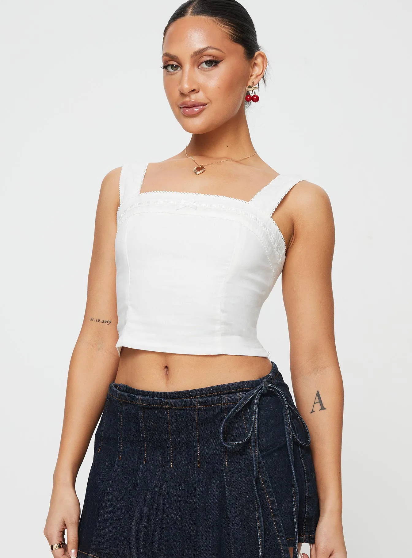 Weavery Top White sold by Princess Polly product image thumbnail 2