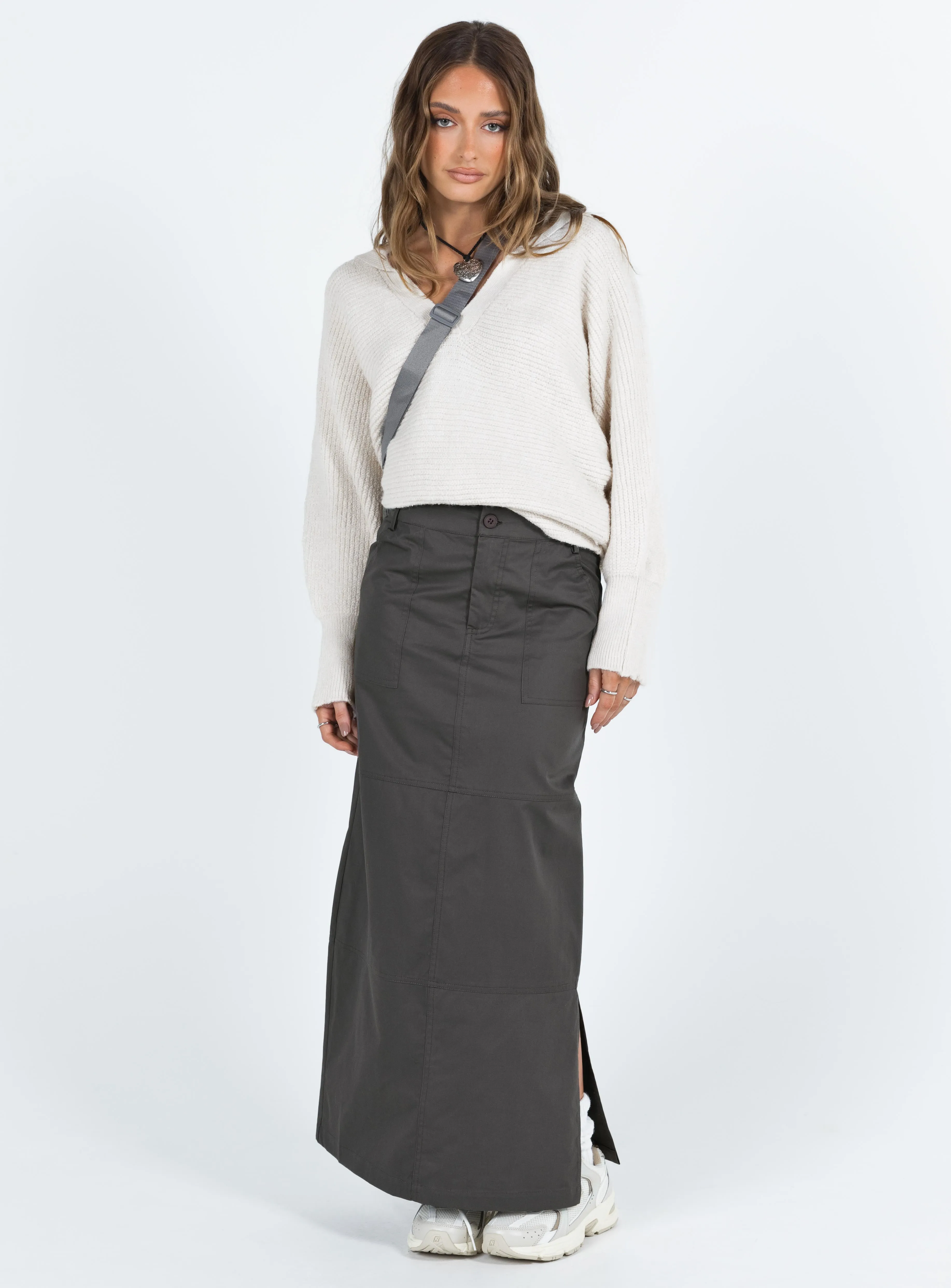 Devine Cargo Maxi Skirt Slate sold by Princess Polly product image thumbnail 3