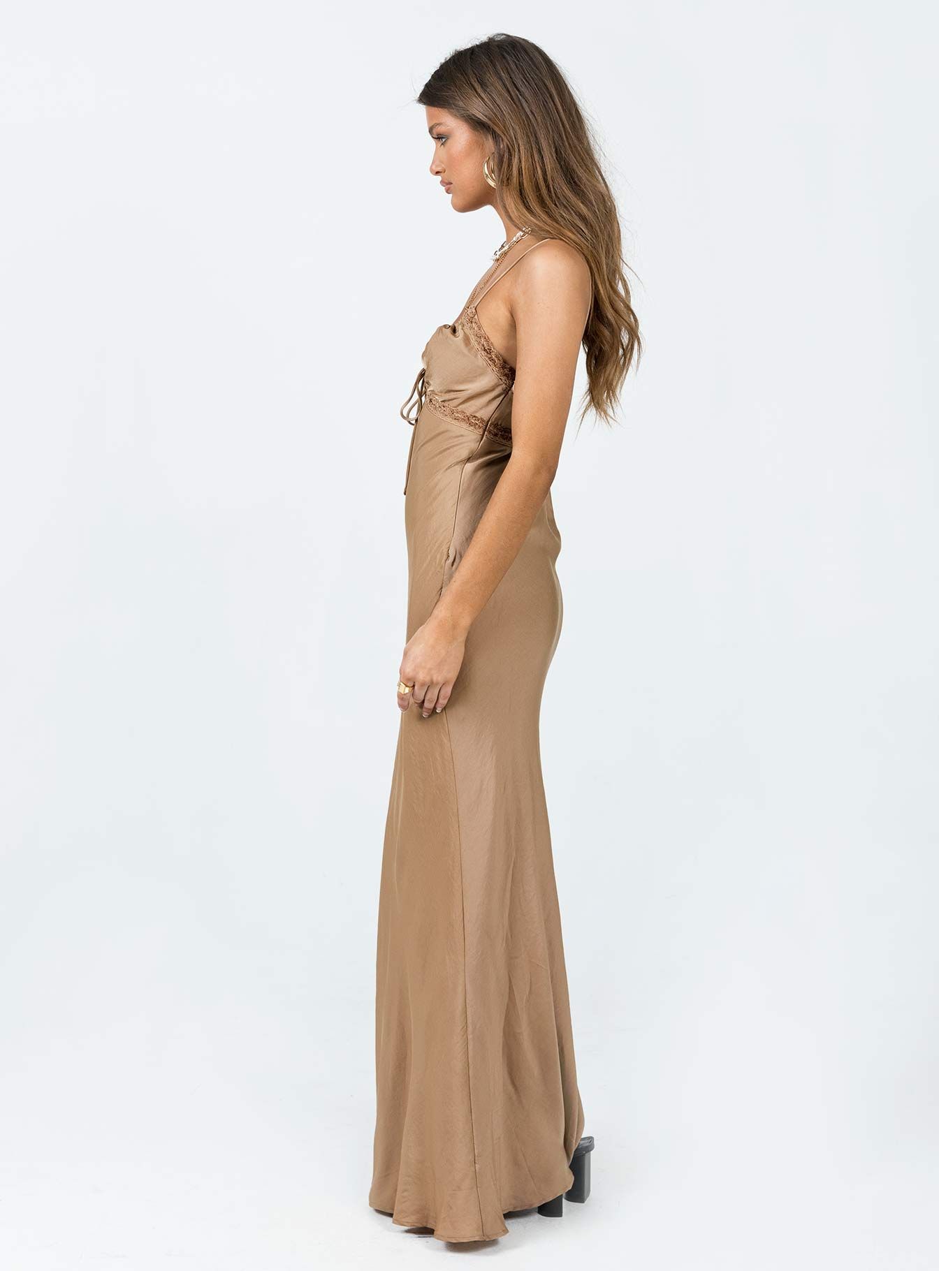 Emily Maxi Dress Brown sold by Princess Polly product image thumbnail 4