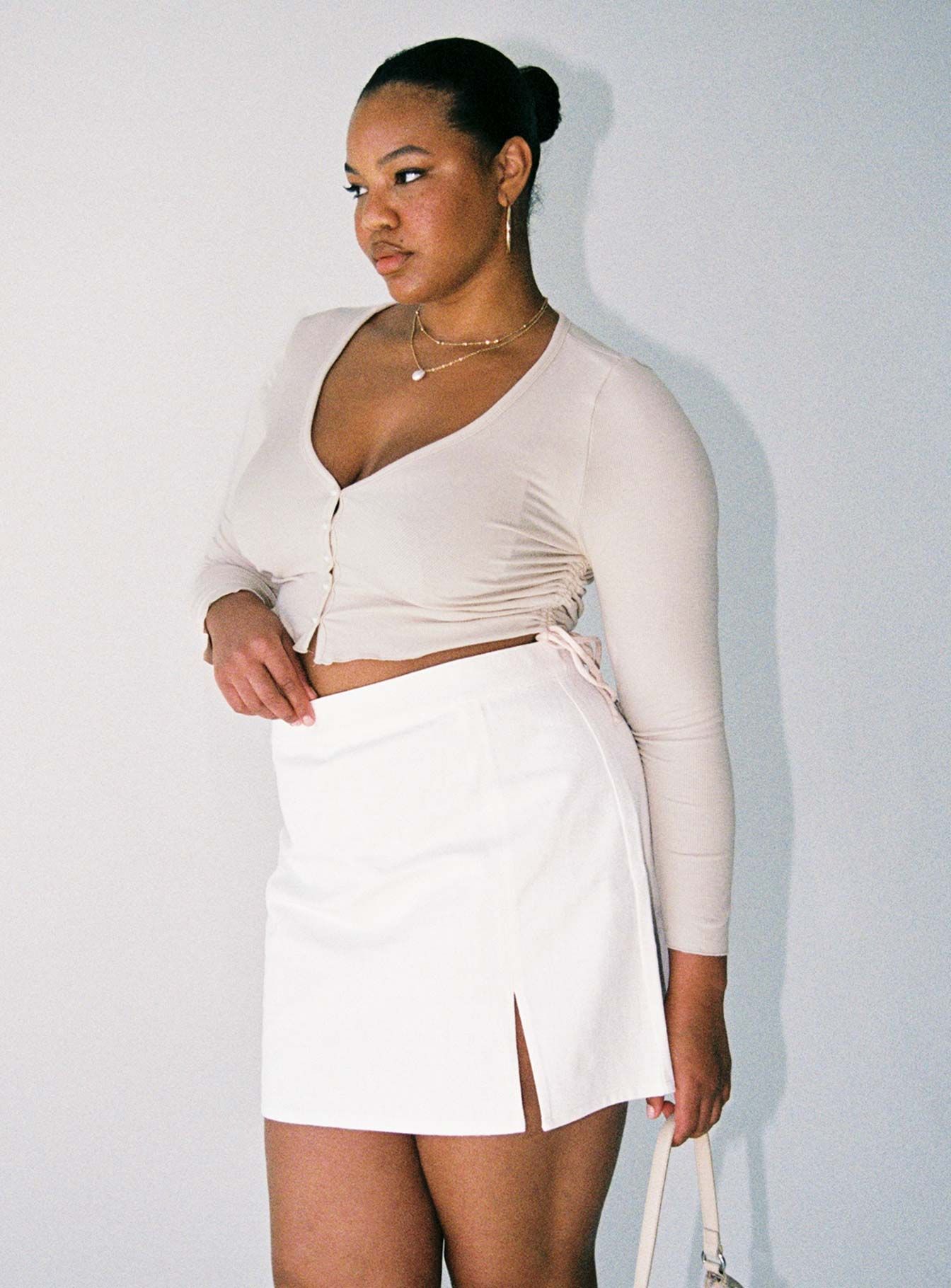 Madison Mini Skirt White Curve sold by Princess Polly product image thumbnail 3
