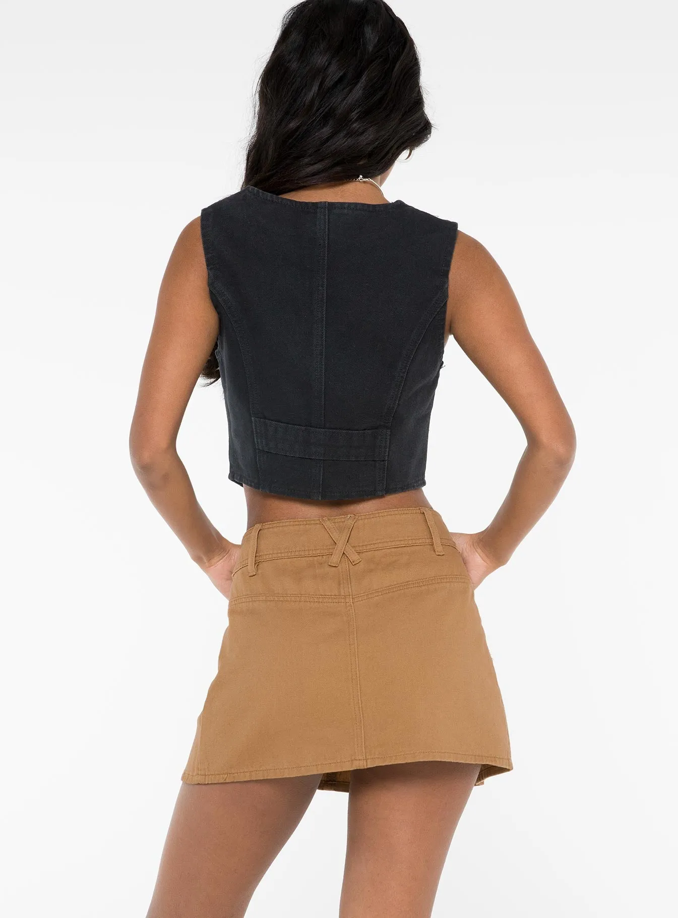 Stanton Mini Skirt Beige sold by Princess Polly product image thumbnail 5